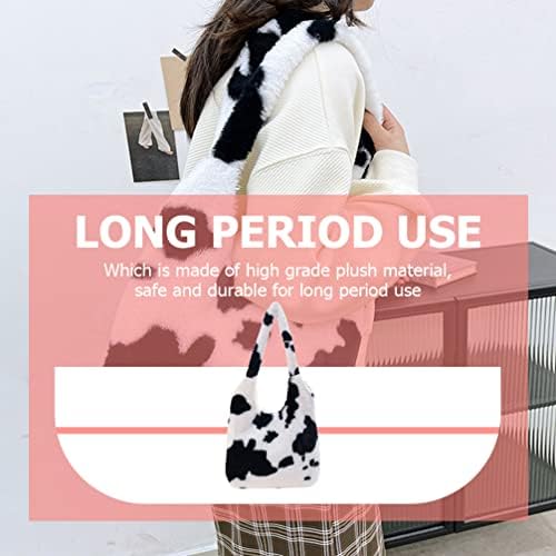 VALICLUD Tote Bag Aesthetic Cute Tote Bags Flower Fuzzy Purse Plush Shoulder Bag Fuzzy Tote Bag Large Handbag for Women Girl