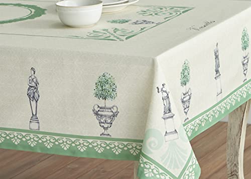 Maison d' Hermine Table Cloth Rectangle Table 100% Cotton 180 cm x 140 cm Tablecloth Reusable Everyday Use for Dining Farmhouse Home Party Festive Gifts for Mothers Day (Jardin Du Roy) - Image 4