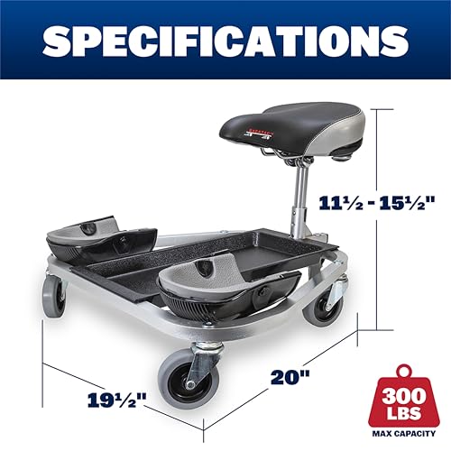 Image of Racatac Kneeling Creeper 3 Inch Casters, Rolling Seat, Assembled in USA