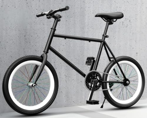 WGM自転車20インチ ミニべロ 小径車BMX フリースタイルBMXバイク軽量 持ち運び 耐荷重120kg サドル高さ調整可能 ブレーキ感度 小径車 防滑タイヤ 高炭素鋼フレーム 男女兼用 大人 子供用 子供 初心者 通学 街乗り (A)