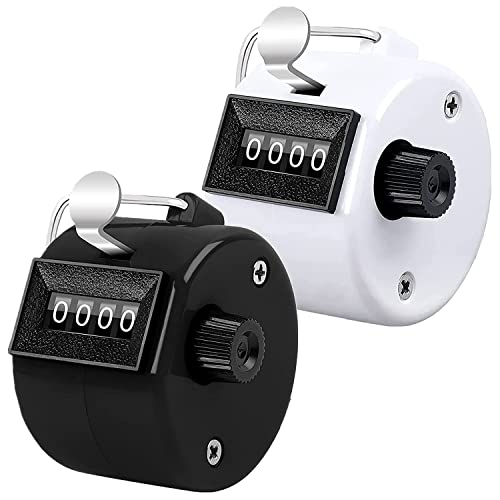 Compteur manuel 4 chiffres pour sports et événements, Noir et blanc