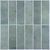 CHIHUT 16 Sheets Dusty Green Peel and Stick Backsplash Tiles 12"x12" Glossy 3D Rectangular Self Adhesive Tiles for Kitchen Backsplash Removable Waterproof Renter Friendly Vinyl Backsplash Panels