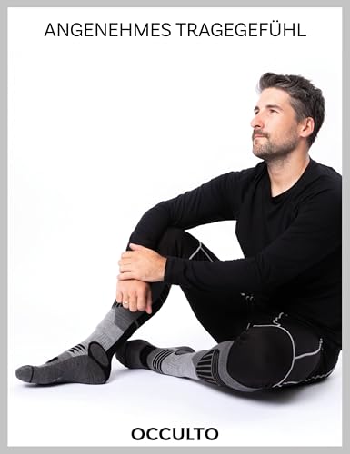 Occulto Herren Skisocken 2er Pack, 4er Pack (Modell: Felix) 2 Paar Schwarz 43-46