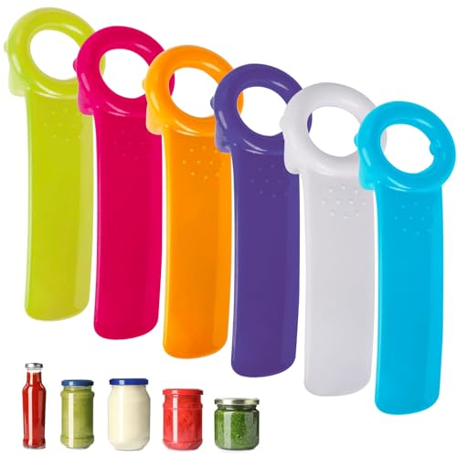 Deckelöffner Aus Kunststoff, 6 Stück Glasöffner Manuell Kunststoffe Glasdeckelöffner Flaschenöffner, Deckelöffner für Schraubgläser Mühelos Bieröffner deckelöffner Glasdeckelöffner für Schwache Hände