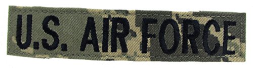 Air Force Digital Branch Tapes for ABU Uniforms with Hook Fastener