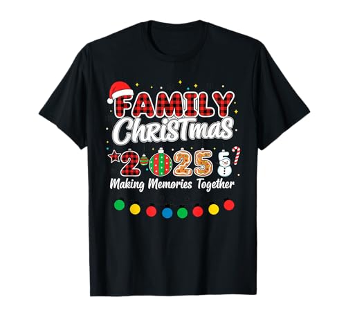 Family Christmas 2025 Matching pjs Outfit Xmas Squad Santa T-Shirt