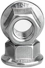 5/10/20 piezas M3 M4 M5 M6 M8 M10 M12 304 acero inoxidable con negro o Color A2-70 tuerca hexagonal con brida (Color : 304 stainless steel, Size : M3 20PCS)