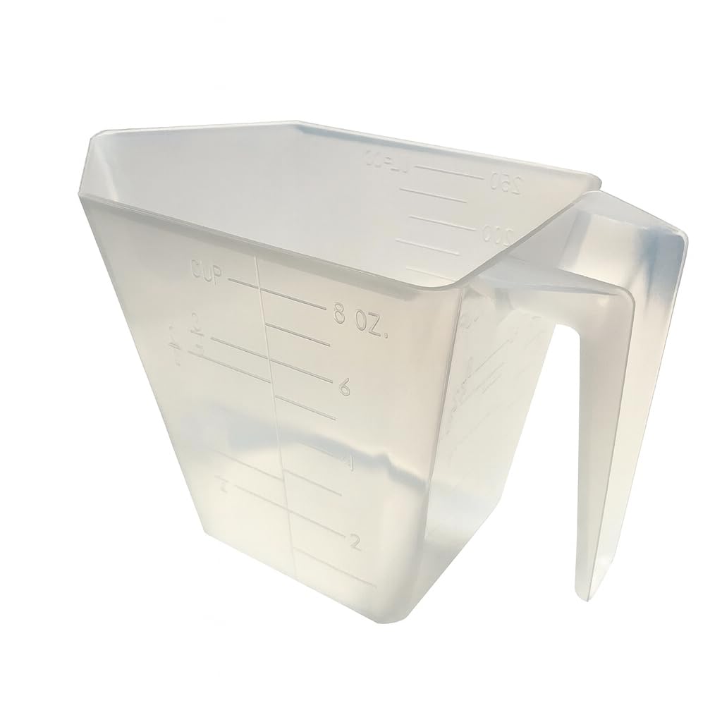 1 Cup (8 Oz. | 250 mL) Scoop for Coffee, Protein Powder, Pet Food, Spices, Grains and Dry Goods – Plastic Food-Grade, BPA-Free Measuring Cup (Pack of 5)