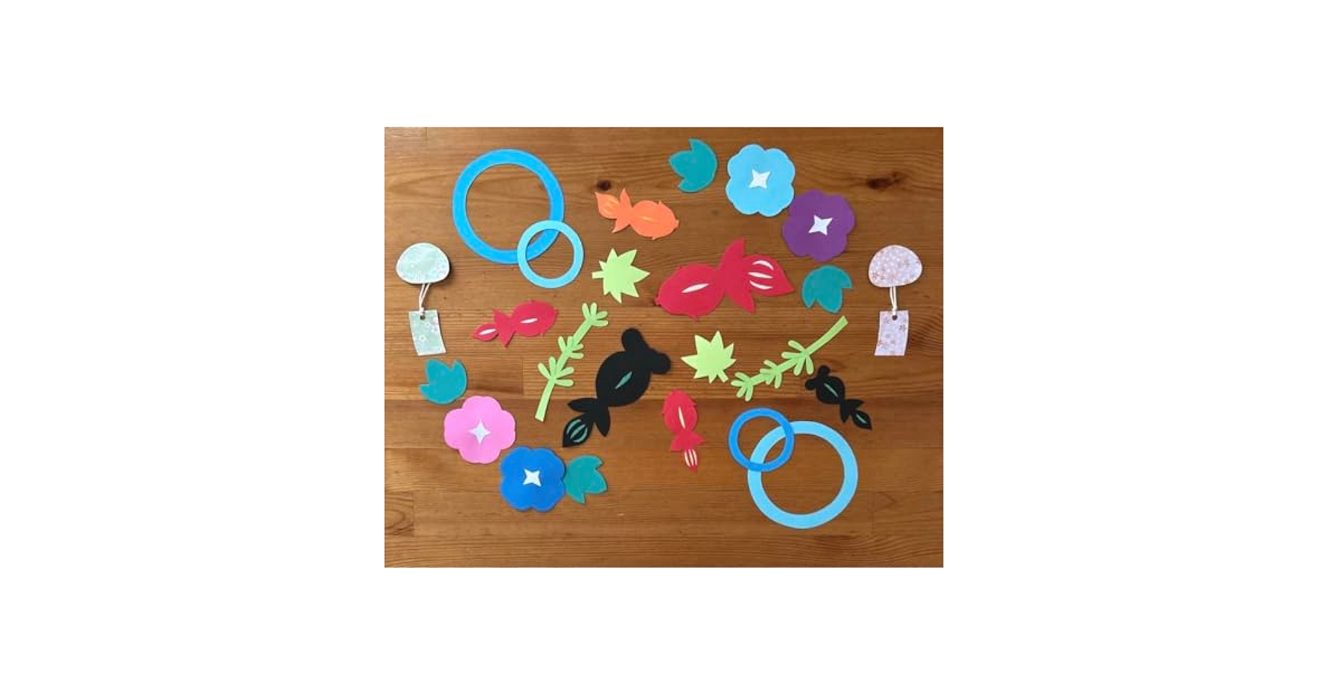 Amazon.co.jp: 壁面飾り 金魚 夏 6月 7月 8月 風鈴 朝顔 保育