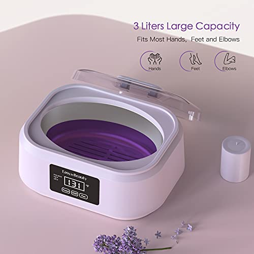EasyinBeauty-Paraffin-Wax-Machine-for-Hand-and-Feet-Waxing-Kit-Paraffin-Bath-for-Dry-Rough-Skin-with-Lavender-and-Rose-Wax-Hot-Wax-Therapy-Spa-3000ml-Large-Wax-Pot-Capacity-Great-Spa-Gift