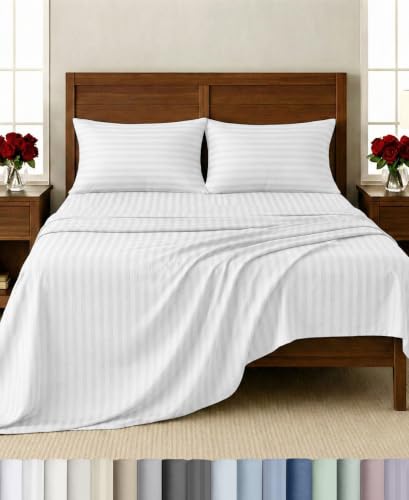 California Design Den Softest 100% Cotton Sateen King Sheets Set