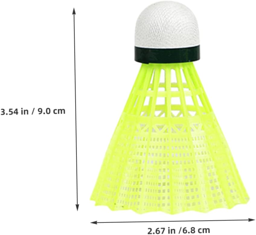YARNOW 24Pcs Durable Shuttlecocks for Outdoor Badminton Training Lightweight Portable Yellow Birdies for Students Fitness Activities Backyards