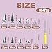 XKCWXY 354 Sets Punk Spikes and Studs Kit，8 Sizes Cone Spikes,Metal Tree Spikes Studs for Leathercraft and Punk Style Clothing Accessories DIY Craft Decoration
