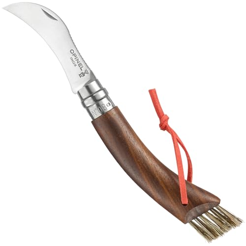 OPINEL No. 08 Mushroom Knife Curved Stainless Steel Blade (Walnut)
