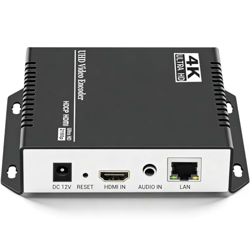 H.265 H.264 HDMI to IP Network Video Encoder, 1080P HD Digital Video Audio Encoder Hardware Supports RTSP RTMPS UDP HLS SRT HTTP, for IPTV, Live Streaming, YouTube, Facebook, OBS, ONVIF NVR, etc.