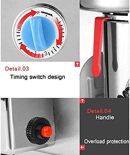 ywewsq Getreidemühle 2000G Schwingtyp Gewürznuss- und Kaffeemühle 4100W Hochgeschwindigkeits-Edelstahlmühle mit 32000 U… – Bild 7