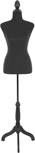 Maniquí de cuerpo de maniquí para mujer, maniquí de 59 a 67 pulgadas, altura ligera, ajustable, trípode de madera, soporte de trípode de espuma de
