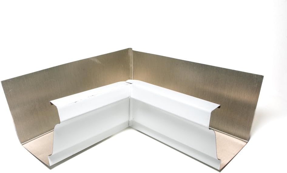 5" K Style Gutter Box Miters 20 Pack (Outside / 30° White)