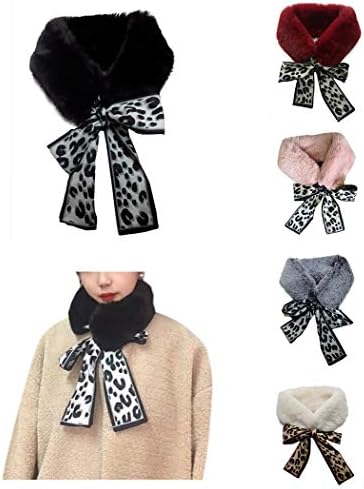 Infinity Scarf, Faux Fur Scarf for Women and Men, Super Soft, Stretchy and Lightweight Winter Scarf Shawl Neck Warmer.