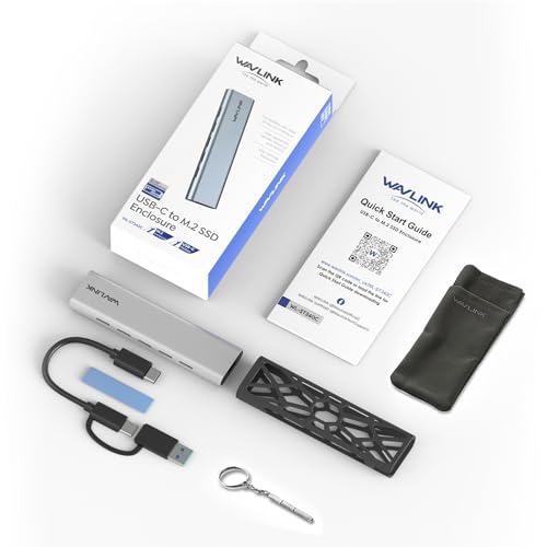 Cofia NVMe WAVLINK Aluminio USB 10Gbps para SSD M.2 miniatura 6
