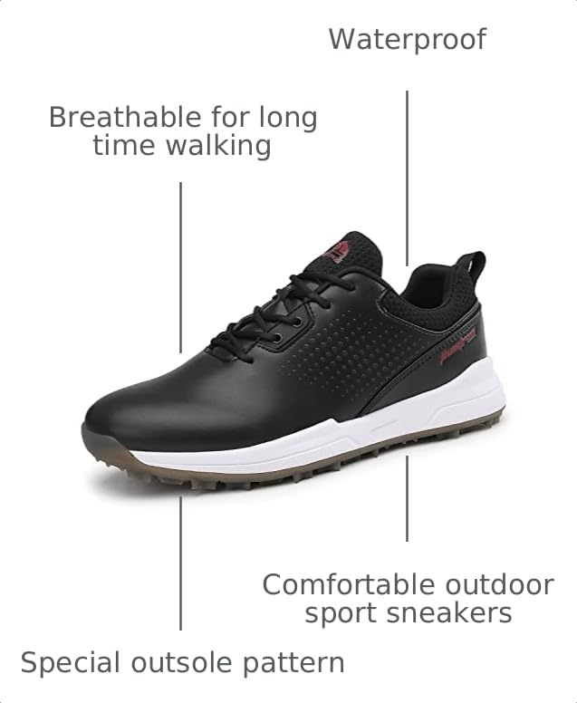 Image of Professional Men Golf Shoes Comfortable Spikeless Outdoor Golf Walking Sport Sneakers for Men