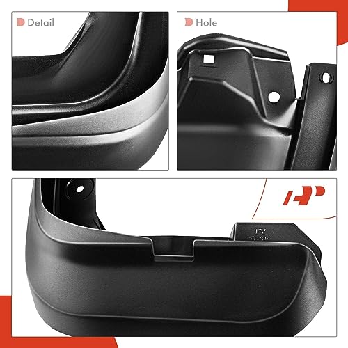 A-Premium Set of 4PCS Mud Flaps Splash Guards Mudguards Mudflaps with Hardware Accessories Compatible with Honda Civic 2012-2015 Sedan Only, Black Color, Front and Rear (Driver & Passenger Sides)