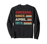 Photo Gallery awesome since april 1973 vintage birthday 1973 men women felpa Photo Gallery awesome since april 1973 vintage birthday 1973 men women felpa