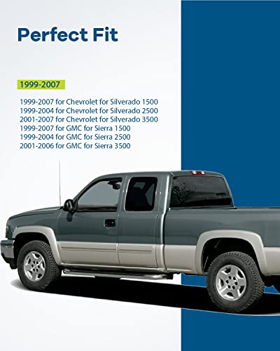 Lujuntec Exterior Door Handle Rear Passenger Side Replacement For 1999-2007 For Silverado For Gmc Sierra Extended Cab Black #TOP1