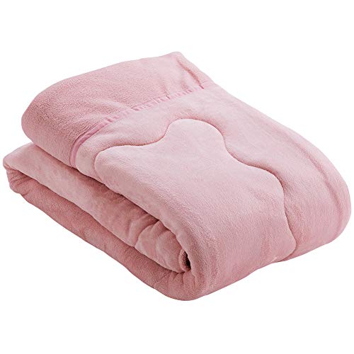 アイリスプラザ 掛け布団 毛布布団 ボリューム 1枚であたたか 軽量 三層構造 中綿入 シープボア フランネル 丸洗い ダブル ピンクのサムネイル