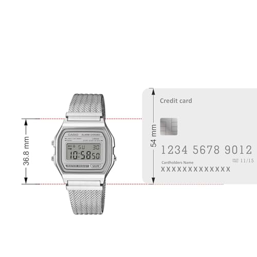 Image of Casio Vintage A158WEM-7DF Digital Light Gray Watch Unisex (D414)