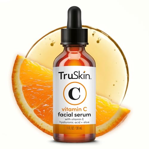 TruSkin Vitamin C Serum For Face – Anti Aging Face Serum with Vitamin C, Hyaluronic Acid, Vitamin E – Brightening Formula – Improve Appearance of Dark Spots, Tone, Fine Lines & Wrinkles, 1 Fl Oz