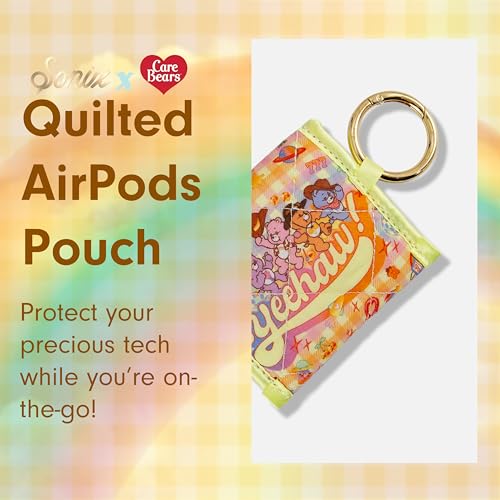 Sonix x Care Bears Quilted Earbud Pouch | Premium Cotton Bag Charm for AirPods, Keychain Storage Case Cover with Carabiner Ring | Cowbears by Sonix - Image 5