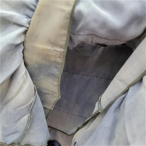 Women's Denim Contrasting Color High Waist American Street Loose A Word Short Denim Skirt2