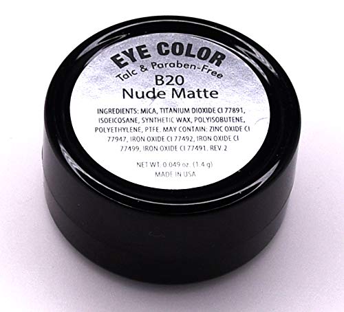 Pure Ziva CCMI-1306B20 Nude Neutral Naked Sheer Sugar Cookie Beige Matte Pressed Powder Single Vegan Eyeshadow; Talc, Paraben & Cruelty Free thumb #1