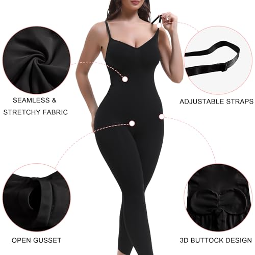 SHAPERX Hourglass Leggings 360 Compression 2 Sizes Look Full Body Shaper Breathable No Roll Down3