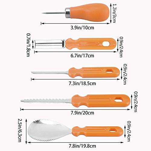 Halloween Pumpkin Carving Tools,Jack-O-Lanterns 13 Piece Professional pumpkin cutting carving supplies tools Kit… - Image 5