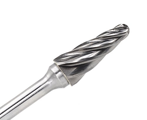 Yufutol Carbide Burr Sl-4Nf Aluminum Cut Carbide Cutter Burrs File(1/2 Inch Head Dia X 1-1/8 Inch Cutter Length) 1/4"(6Mm) Shank Taper Shape With Radius End For Rotary Die Grinder,1Pcs thumb #2
