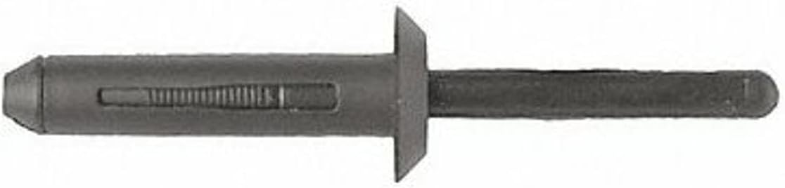 Blind Rivet,Dome,Blk Nylon,1/4 In,PK25