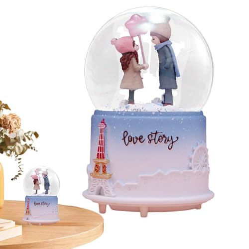 Bola de nieve musical luminosa 13.5cm: caja de música y regalo San Valentín 8