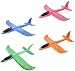 KINGSOO Glider Plane for Kids, 4 Pack 15 inch Glider Airplanes Foam Flying Airplane Kit for Outdoor Sports Garden Yard Playing-Orange+Blue+red+comflag