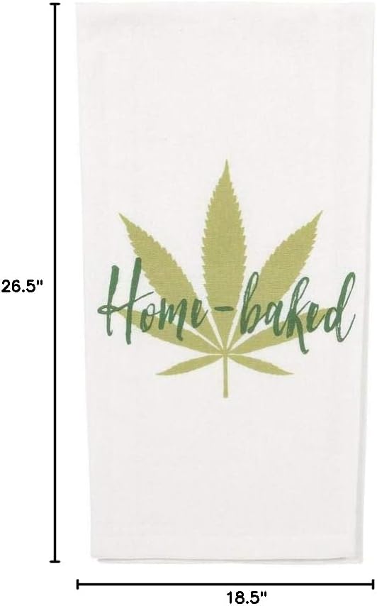 Enesco Our Name is Mud Life is High Home Baked Dish Towel and Oven Mitt Set, 26.5 x 18.5 Inch, Multicolor