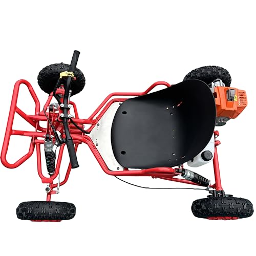 90 cc 2-Takt-Offroad-Go-Kart, 34 km/h, ab 10 Jahren, ATV, Freizeitspielzeug (rot) – Bild 3