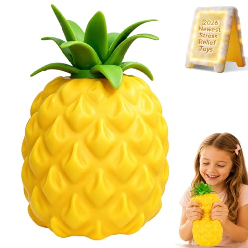 9in Pineapple Squishy Jumbo Giant Pineapple Squishy Big Realistic Moldable Soft Squishys Slow Rising Stress Ball for Anxiety Stress Party Favors