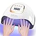 Lampada UV LED per unghie 380W, lampada professionale per smalto gel con 81 perle, luce UV per unghie con 4 impostazioni del timer, essiccatore LED per la polimerizzazione dello smalto con sensore aut