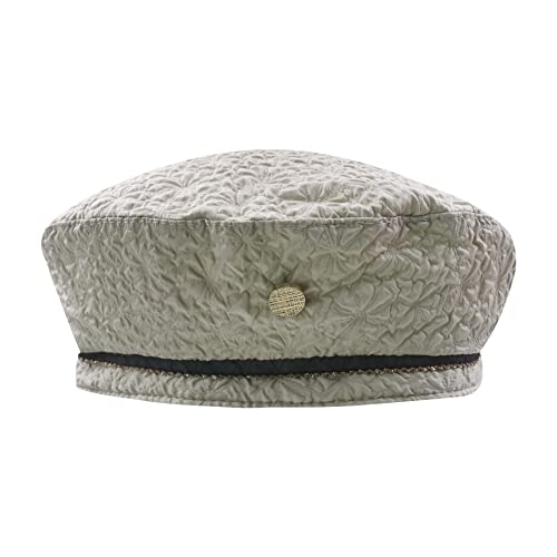Mosstyus Womens Beret Hat French Style Beanie Cap Headwear For Party Club Dance Pleated Seersucker Berets Bow,Khaki #TOP15