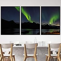 3 Piece Framed Canvas Wall Art Astronomy & Space Canvas Prints Home Artwork Decoration for Living Room,Bedroom - 16