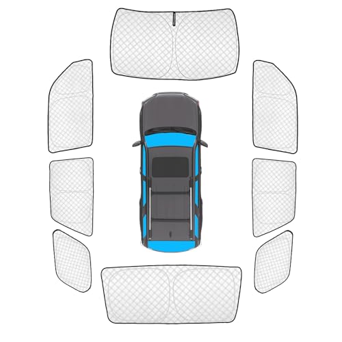 Image of KMF 8pcs Thicken Car Window Shades for Toyota 4Runner 2010-2024 Accessories, 4Runner Windshield Sun Shade Full Window Covers for Side Rear, UV Block and Blackout Protect Privacy for Car Camping