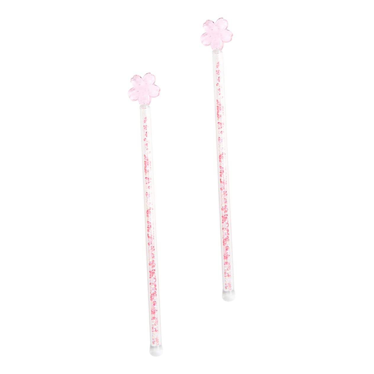 COLLBATH Flower Design Glass Stirring Rods Elegant Cocktail Stirrers for Juices Beverages Lightweight for Parties Celebrations