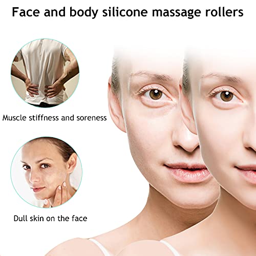 Fascia Muscle Roller, Itme Silicone Manual Cellulite Massager Beat Portable Fascia Roller For Muscles Relief, Neck, Arm, Leg, Back, Body Roller Deep Tissue Massage Stick Tools, I-Hotpink/White #TOP4