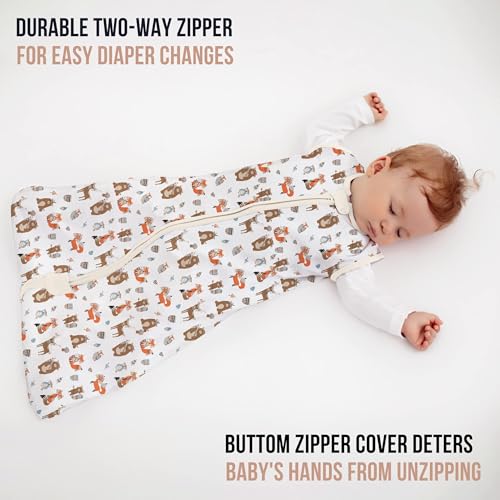 Image of Mama Cheetah Baby Sleep Sack 0.5 TOG, 100% Organic Cotton Baby Wearable Blanket with Two-Way Zipper, Swaddle Transition Sleeping Bag for Infant Toddler Boy Girl, 24-48 Month | Breathable, Lightweight, Soft 100% Organic Cotton, GOTS & OEKO-TEX Certified, Baby Essential by Mama Cheetah